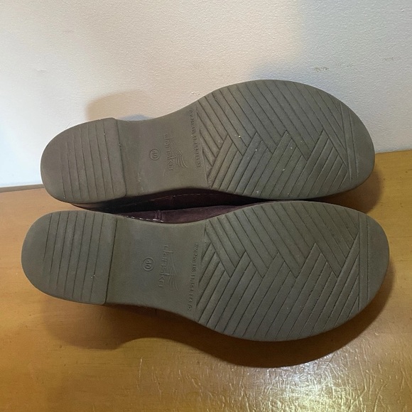 Dansko Women’s 9 9.5 (40) Brenna Red Burgundy Leather Clog Slip On Professional - Picture 9 of 10